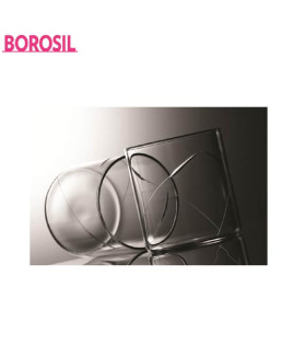 Borosil 305 ml Cut Glasses-Swirl Glass(75 OD)-BN75GL305SW