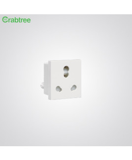 Crabtree Athena 6/16A 3 Pin Combined Shuttered Socket (Pack of-10)-ACAKCXW163
