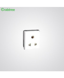 Crabtree Murano 6A 3 Pin Shuttered Socket (Pack of-10)-ACMKPXW063