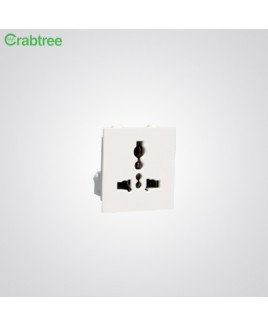 Crabtree Thames 6-13A Universal Shuttered Socket (Pack of-10)-ACTKUXW130