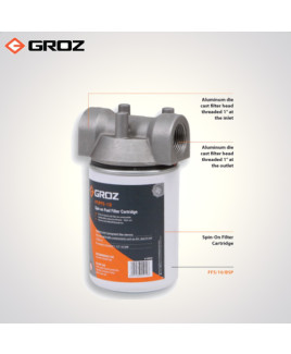 Groz 1" BSP(F) Fuel Filter - Spin On Cartridge Style-FFS/10/BSP