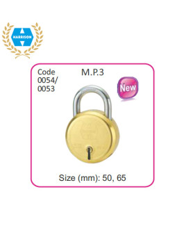 Harrison Brass Clinched Joint Round Padlock-Code: 0054