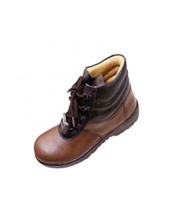 Liberty Size-8 Warrior Brown Leather Safety Shoes-7198-02
