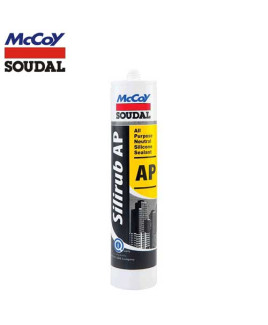 McCoy Soudal 280ml AP Neutral Silicone Sealant-White  (Pack Of 24)
