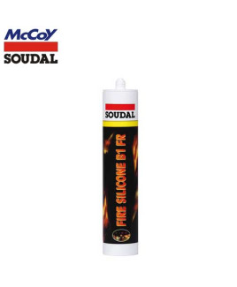 McCoy Soudal 310ml B1 Retardant Silicone Sealant-White (Pack Of 24)