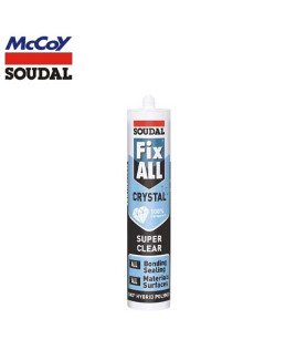 McCoy Soudal 290ml All Crystal Adhesive Sealant-Transparent (Pack Of 24)