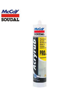 McCoy Soudal 450g PRO+ Paintable Acrylic Sealant-White (Pack Of 24)