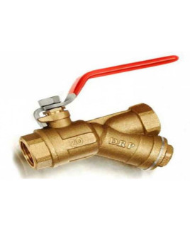 Sant 1"  Forged Brass Ball Valve With Y Strainer, IS-6912 : 1