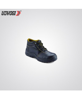 Udyogi Size-10 High Ankle Printed Buff Leather Shoe-EDGE STEEL AK