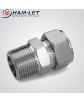 HAMLET STAINLESS STEEL 316 MALE CONNECTOR 1/4" TUBE OD X 1/2" NPTM - 768L SS 1/4 X 1/2