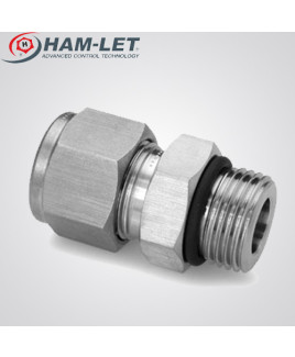 HAMLET STAINLESS STEEL 316 MALE CONNECTOR 1/4" TUBE OD X 9/16-18" SAE/MS - 768LOB SS 1/4 X 9/16-18 OC)