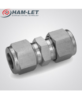 HAMLET STAINLESS STEEL 316 UNION CONNECTOR 1/4" TUBE OD X 1/4" TUBE OD - 762L SS 1/4