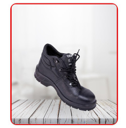 Tiger Men's High Ankle Leopard Steel Toe Safety Shoes, (Size 10, Black)
