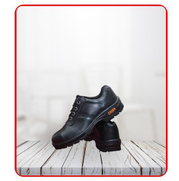 Tiger Men's Low Ankle Lorex Steel Toe Safety Shoes (Size 10 UK, Black, Leather)