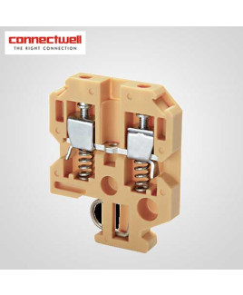 Connectwell 4 Sq. mm Spring Loaded Beige Terminal Block-CTS4SC