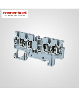 Connectwell 2.5 Sq.mm Feed Through Grey Compact Terminal Block-CX2.5/4