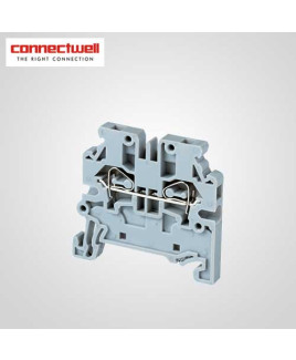 Connectwell 4 Sq. mm Spring Clamp Grey Terminal Block-CXS2.5