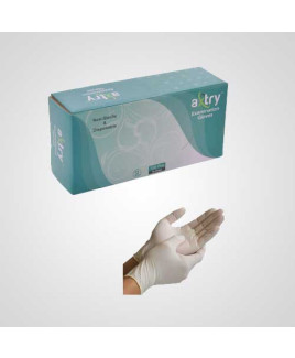 Axtry Disposable Latex Examination Gloves (Pack of 100 Pcs)