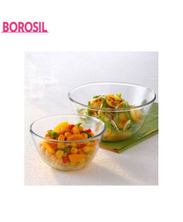 Borosil 1.3+2.5 Ltr Set Of 2 Mixing Bowls-IH22MB13022