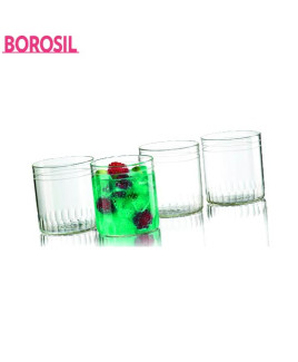 Borosil 305 ml Cut Glasses-Leo Glass(75 OD)-BN75GL305LE