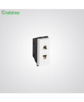 Crabtree Murano 6A 2 Pin Shuttered Socket (Pack of-20)-ACMKSXW062