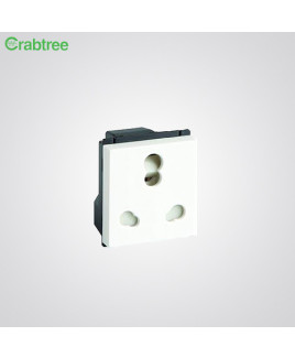 Crabtree Murano 6/16A 3 Pin Combined Shuttered Socket (Pack of-10)-ACMKCXW163