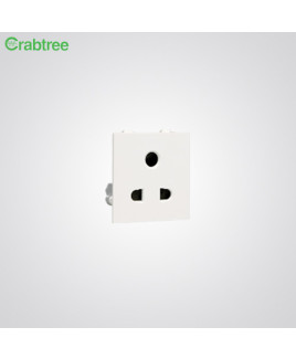 Crabtree Thames 6A 3 Pin Shuttered Socket (Pack of-10)-ACTKSXW063