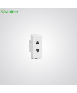 Crabtree Verona 6A 2 Pin Shuttered Socket (Pack of-20)-ACVKSWW062