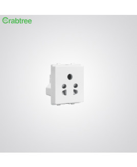 Crabtree Verona 6A 5 Pin Shuttered Socket (Pack of-10)-ACVKSWW065