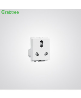 Crabtree Verona 6/16A 3 Pin Combined Shuttered Socket (Pack of-10)-ACVKCWW163