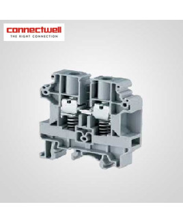 Connectwell 4 Sq. mm Spring Loaded Grey Terminal Block-CTS6USC