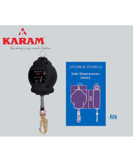 Karam 10m Retractable Block Polymer Casing with Webbing