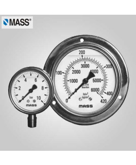 Mass Industrial Pressure Gauge (without filling) (-1)-0 Kg/cm2 100mm Dia-100-GFS-A