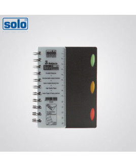 Solo A6 Size 3-Subjects Note Book (240 Pages)-NA 633