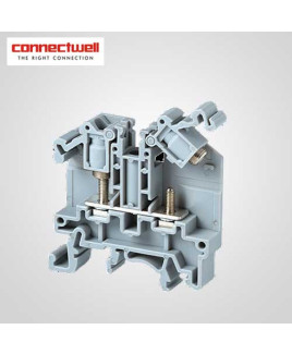 Connectwell 6 Sq. mm Stud Type Grey Terminal Block-STH3